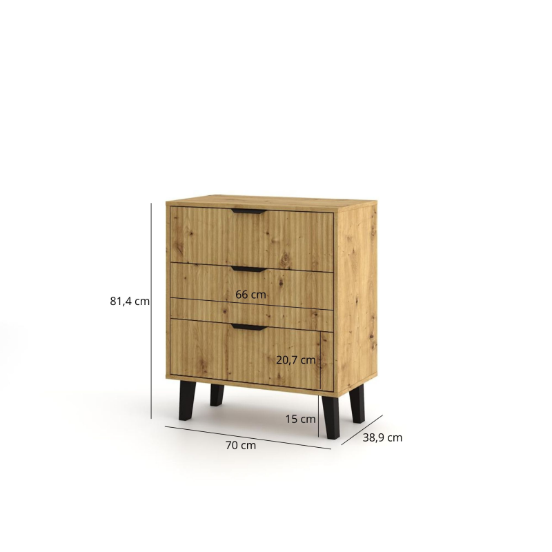 Komoda BORG DUO 3s dąb artisan | Mebelbos — zdjęcie 5