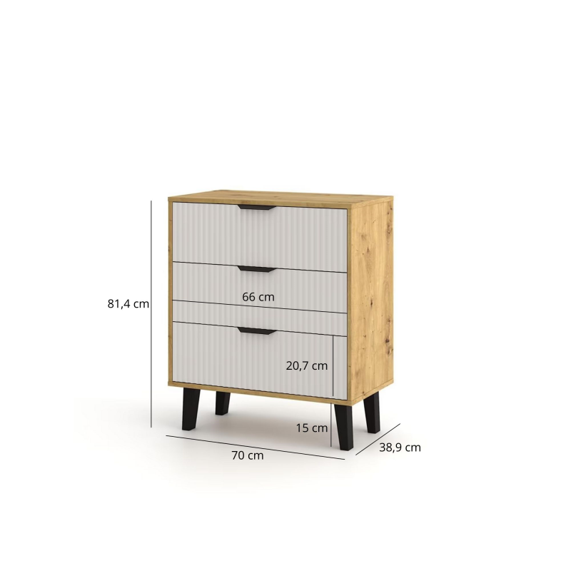 Komoda BORG DUO 3s dąb artisan / kaszmir | Mebelbos — zdjęcie 5