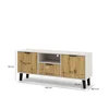 Szafka BORG DUO RTV 2d1s kaszmir / dąb artisan | Mebelbos — zdjęcie 5 Szafka BORG DUO RTV 2d1s kaszmir / dąb artisan | Mebelbos — zdjęcie 5