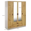 Szafa KAMI z lustrem 4d2s kaszmir / dąb artisan | Mebelbos — zdjęcie 2 Szafa KAMI z lustrem 4d2s kaszmir / dąb artisan | Mebelbos — zdjęcie 2