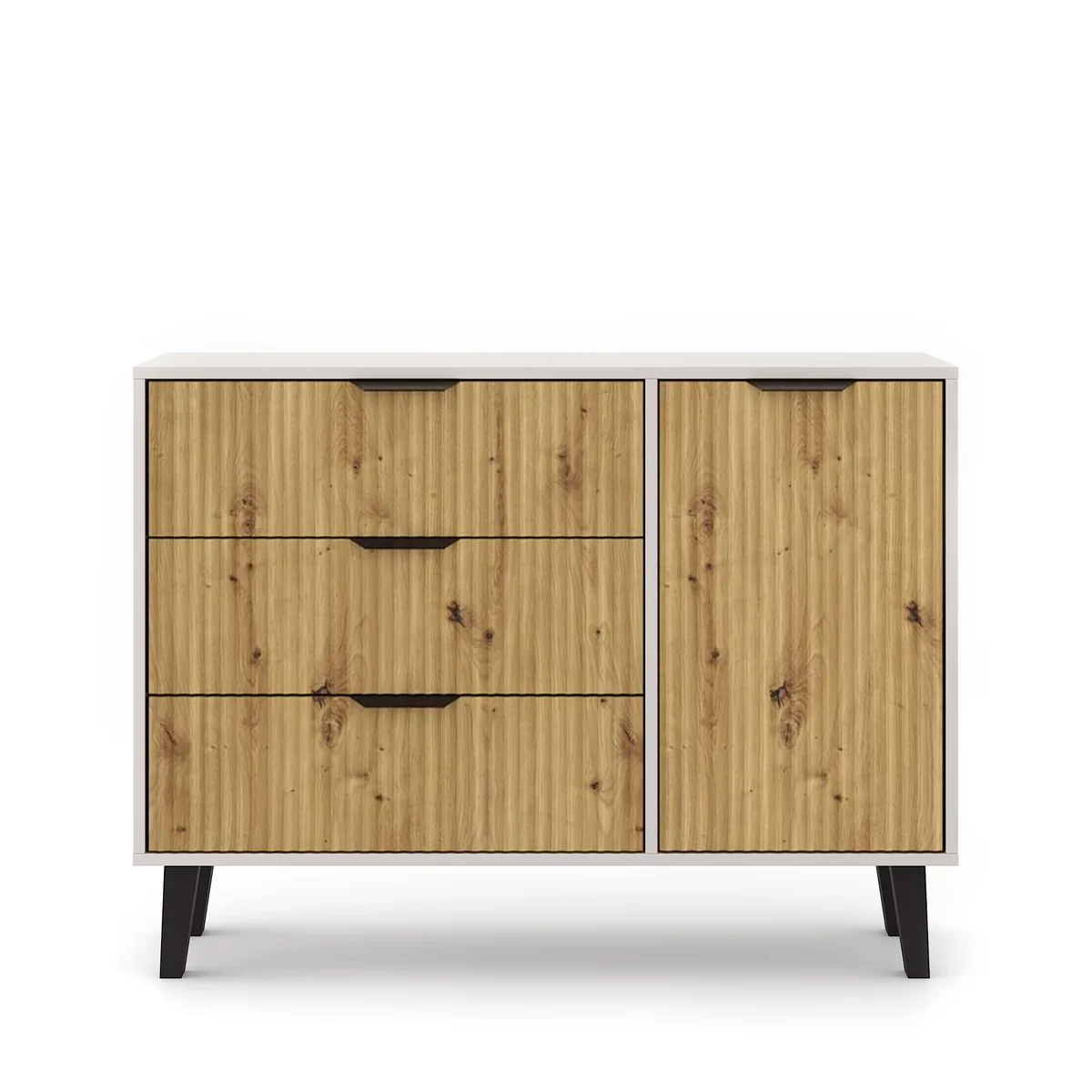 Komoda BORG DUO 1d3s kaszmir / dąb artisan | Mebelbos