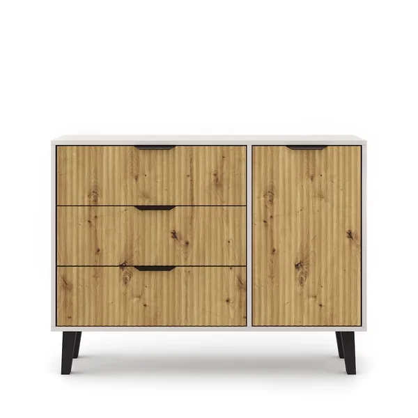 Komoda BORG DUO 1d3s kaszmir / dąb artisan | Mebelbos