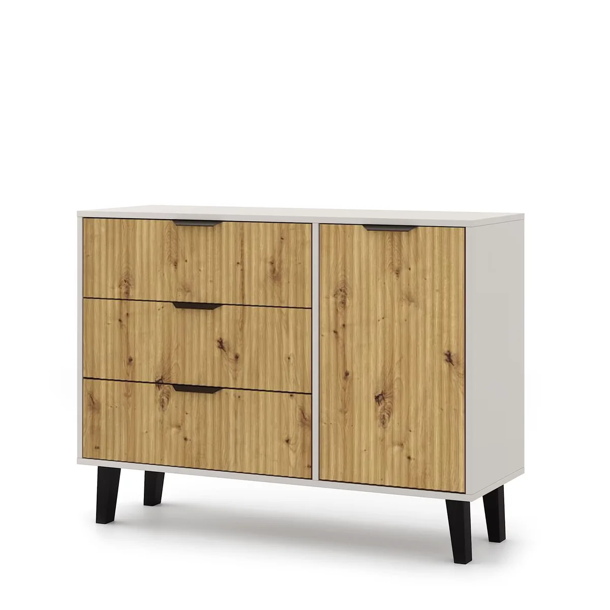 Komoda BORG DUO 1d3s kaszmir / dąb artisan | Mebelbos — zdjęcie 4