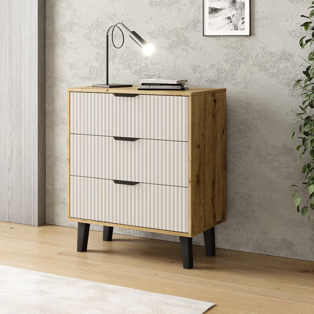 Komoda BORG DUO 3s dąb artisan / kaszmir | Mebelbos — zdjęcie 3