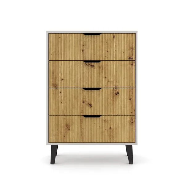 Komoda BORG DUO 4s kaszmir / dąb artisan | Mebelbos