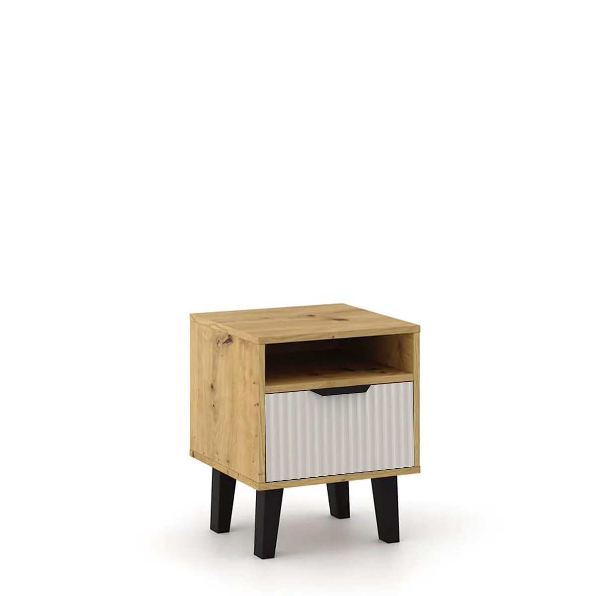 Szafka BORG DUO nocna 1s dąb artisan / kaszmir | Mebelbos — zdjęcie 2
