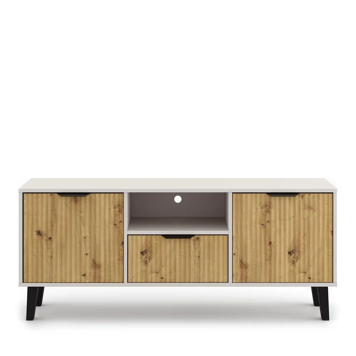 Szafka BORG DUO RTV 2d1s kaszmir / dąb artisan | Mebelbos Szafka BORG DUO RTV 2d1s kaszmir / dąb artisan | Mebelbos