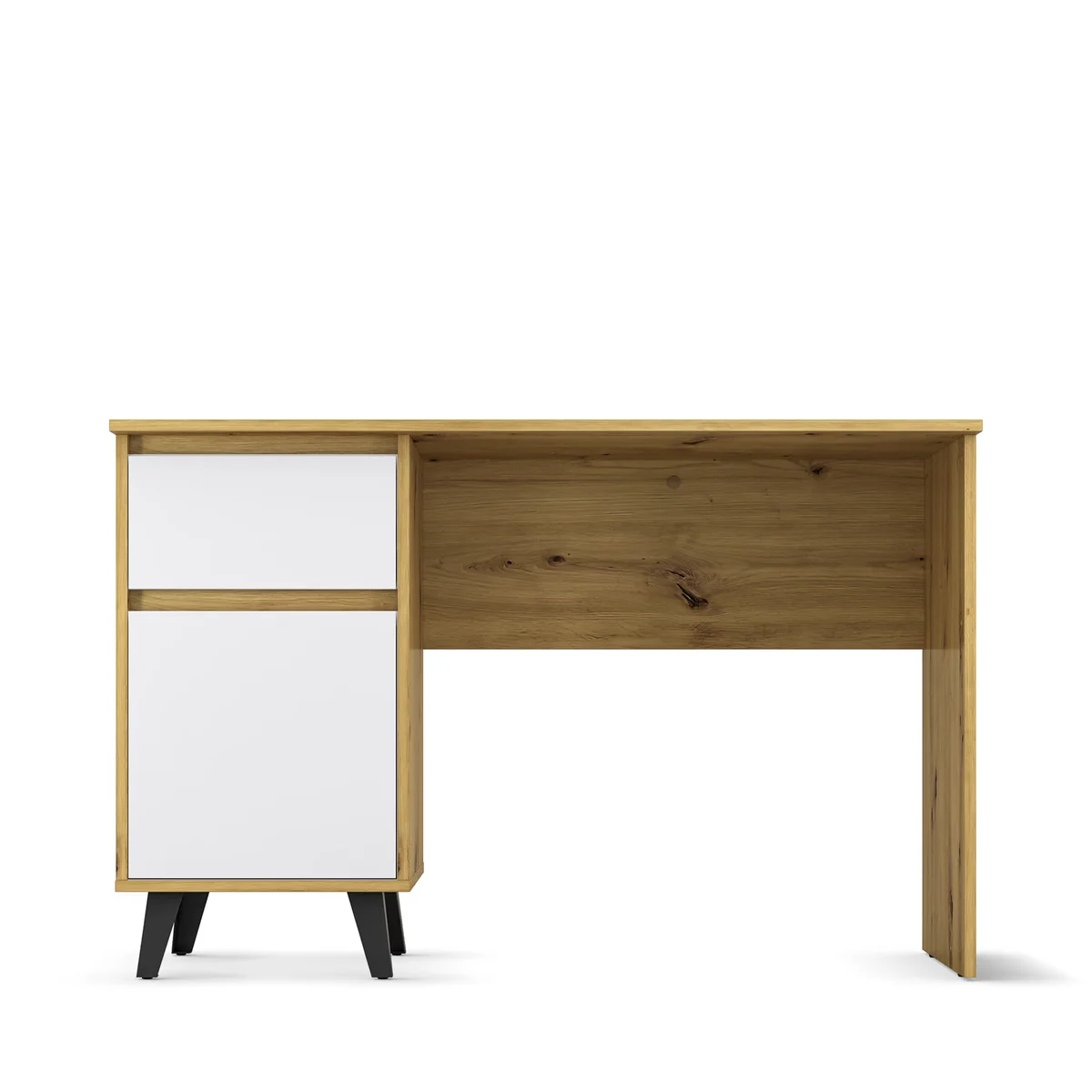 Biurko BORG 1d1s/120 dąb artisan / biały | Mebelbos