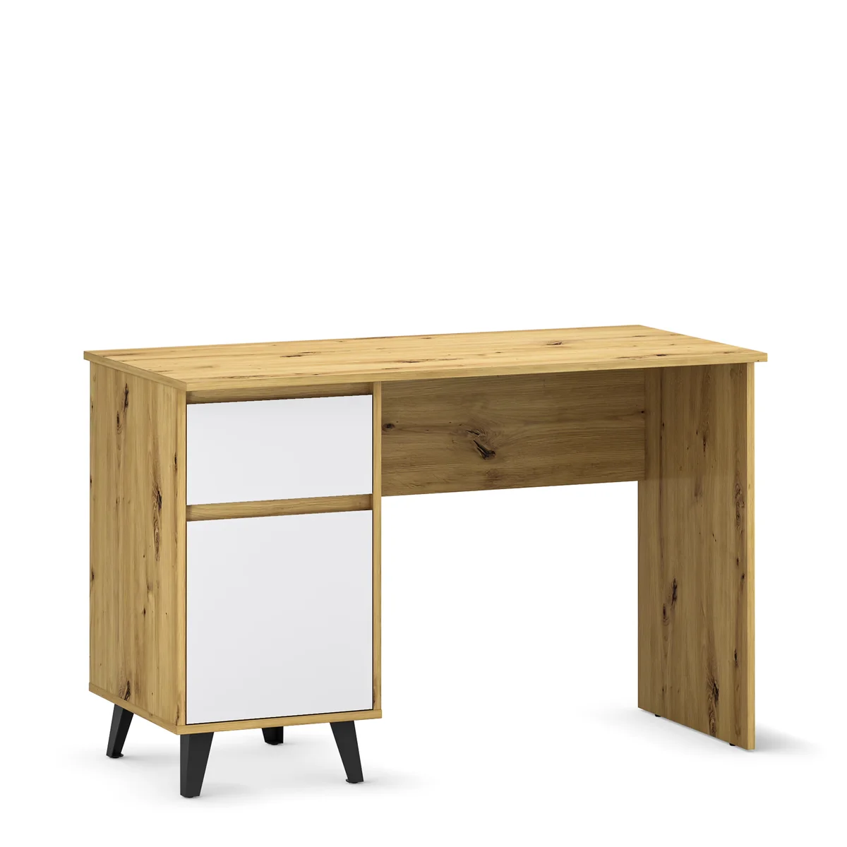 Biurko BORG 1d1s/120 dąb artisan / biały | Mebelbos — zdjęcie 3