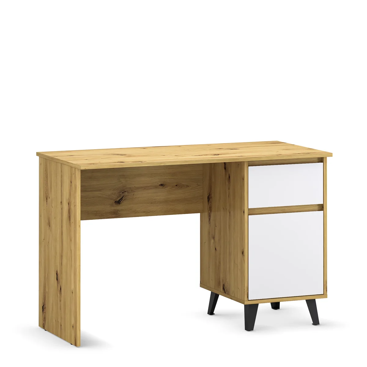 Biurko BORG 1d1s/120 dąb artisan / biały | Mebelbos — zdjęcie 4