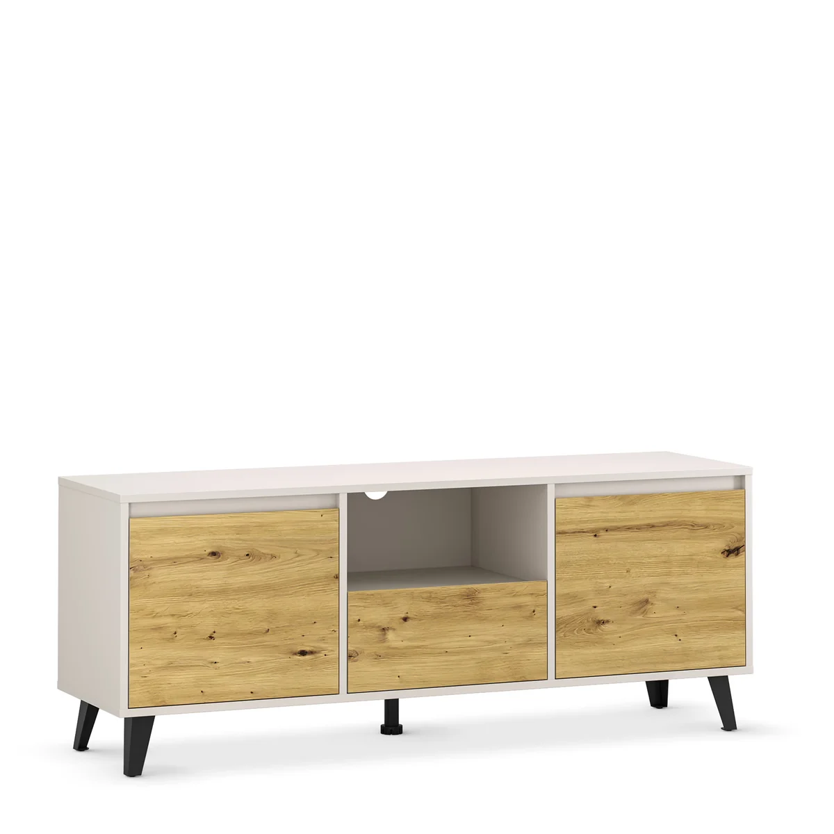 Szafka BORG RTV 2d1s kaszmir / dąb artisan | Mebelbos — zdjęcie 2 Szafka BORG RTV 2d1s kaszmir / dąb artisan | Mebelbos — zdjęcie 2