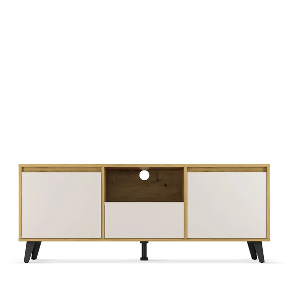 Szafka BORG RTV 2d1s dąb artisan / kaszmir | Mebelbos