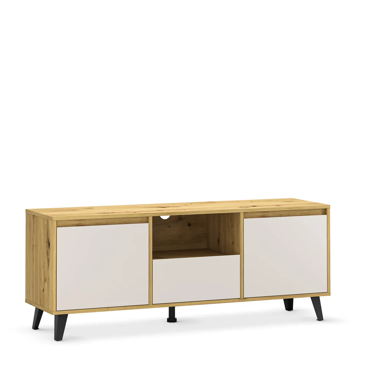 Szafka BORG RTV 2d1s dąb artisan / kaszmir | Mebelbos — zdjęcie 2