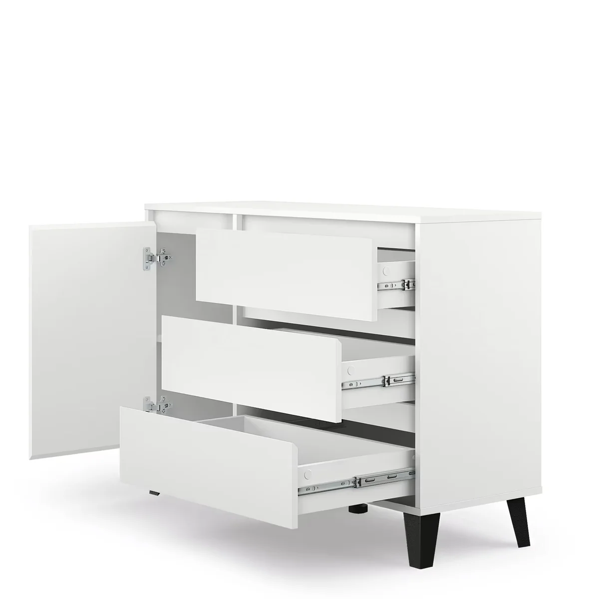 Komoda BORG 1d3s biały [N] (v.3) | Mebelbos — zdjęcie 6