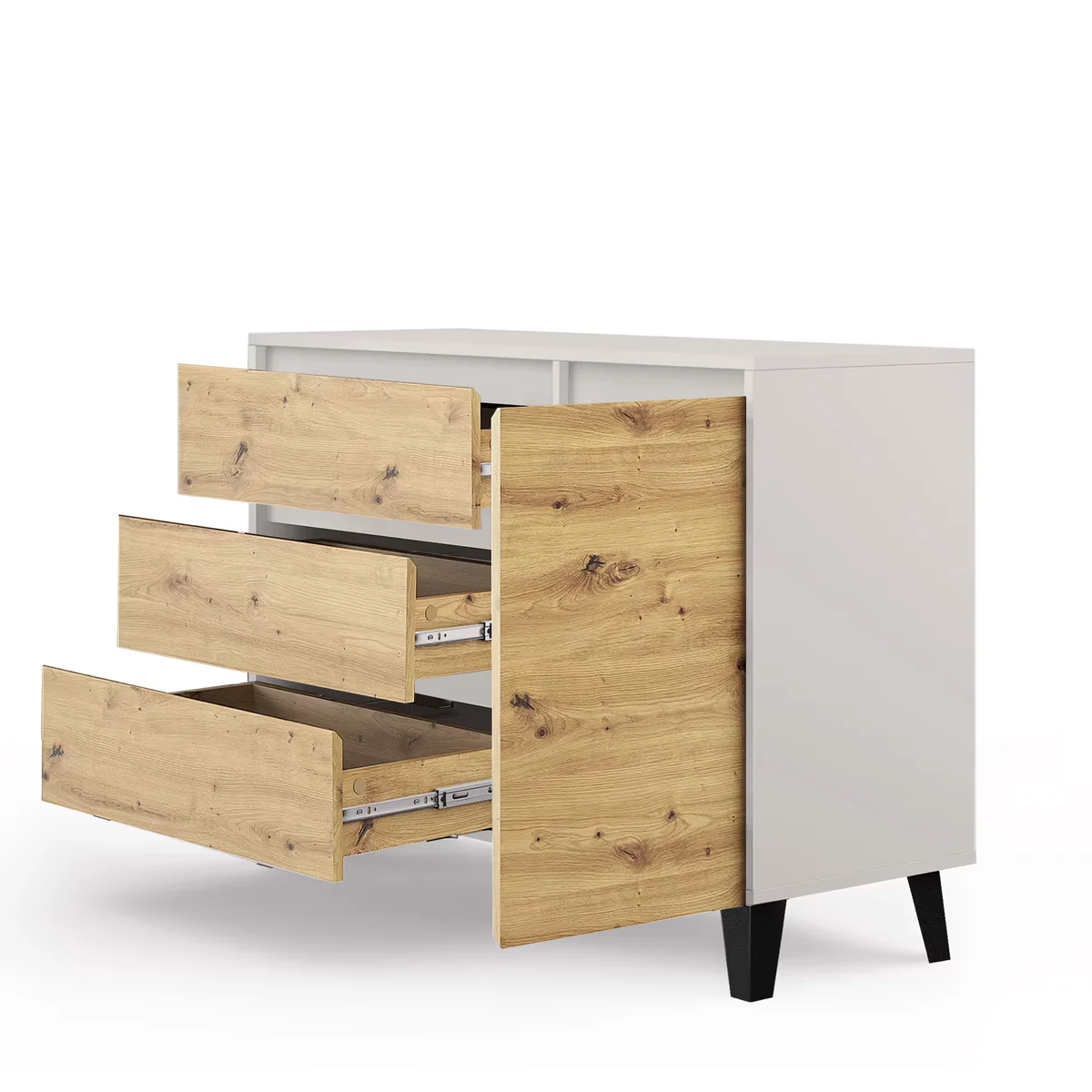 Komoda BORG 1d3s kaszmir / dąb artisan | Mebelbos — zdjęcie 8 Komoda BORG 1d3s kaszmir / dąb artisan | Mebelbos — zdjęcie 8