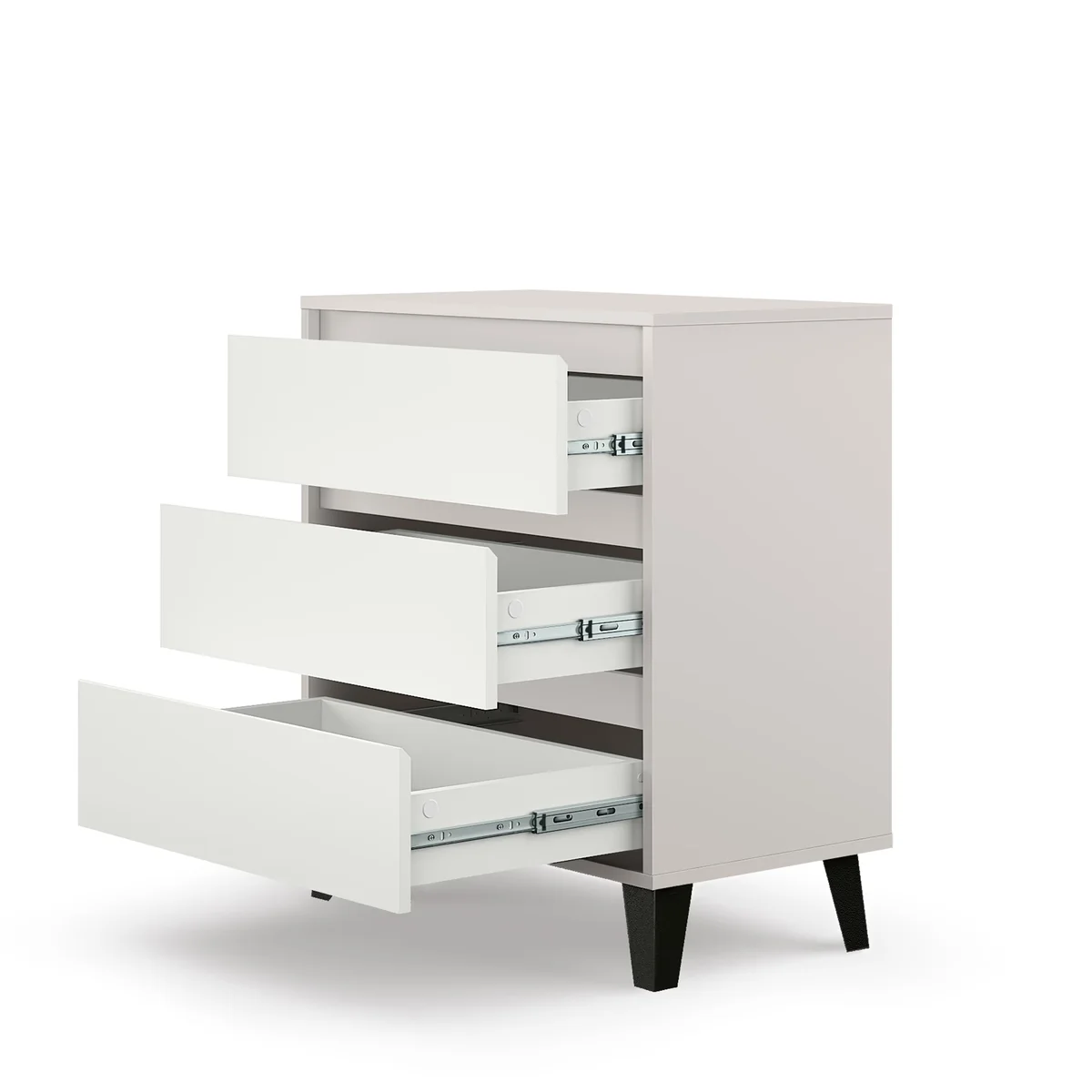 Komoda BORG 3s/70 kaszmir / biały | Mebelbos — zdjęcie 7 Komoda BORG 3s/70 kaszmir / biały | Mebelbos — zdjęcie 7