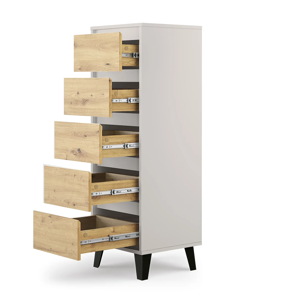 Komoda BORG 5s/40 kaszmir / dąb artisan | Mebelbos — zdjęcie 5