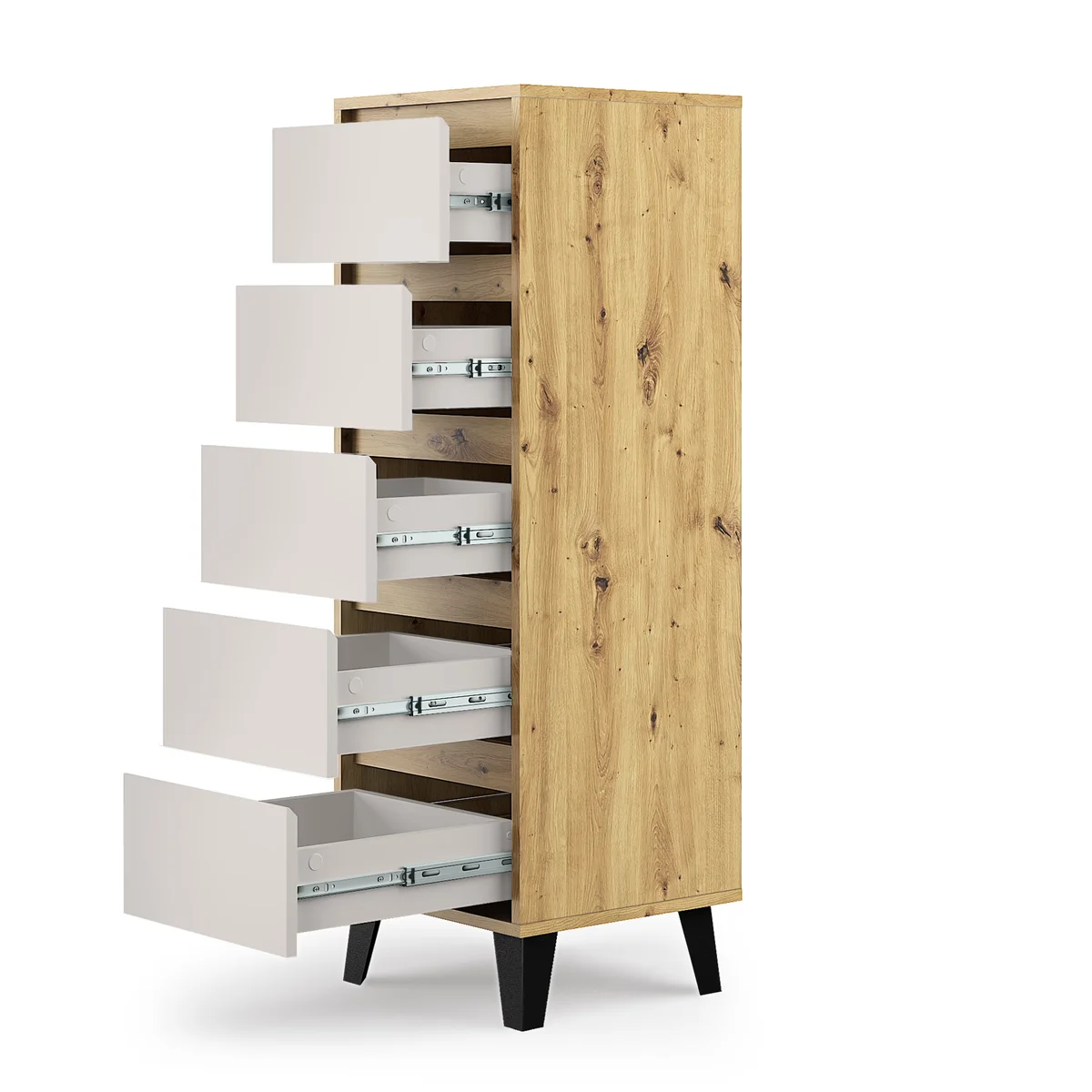 Komoda BORG 5s/40 dąb artisan / kaszmir | Mebelbos — zdjęcie 5
