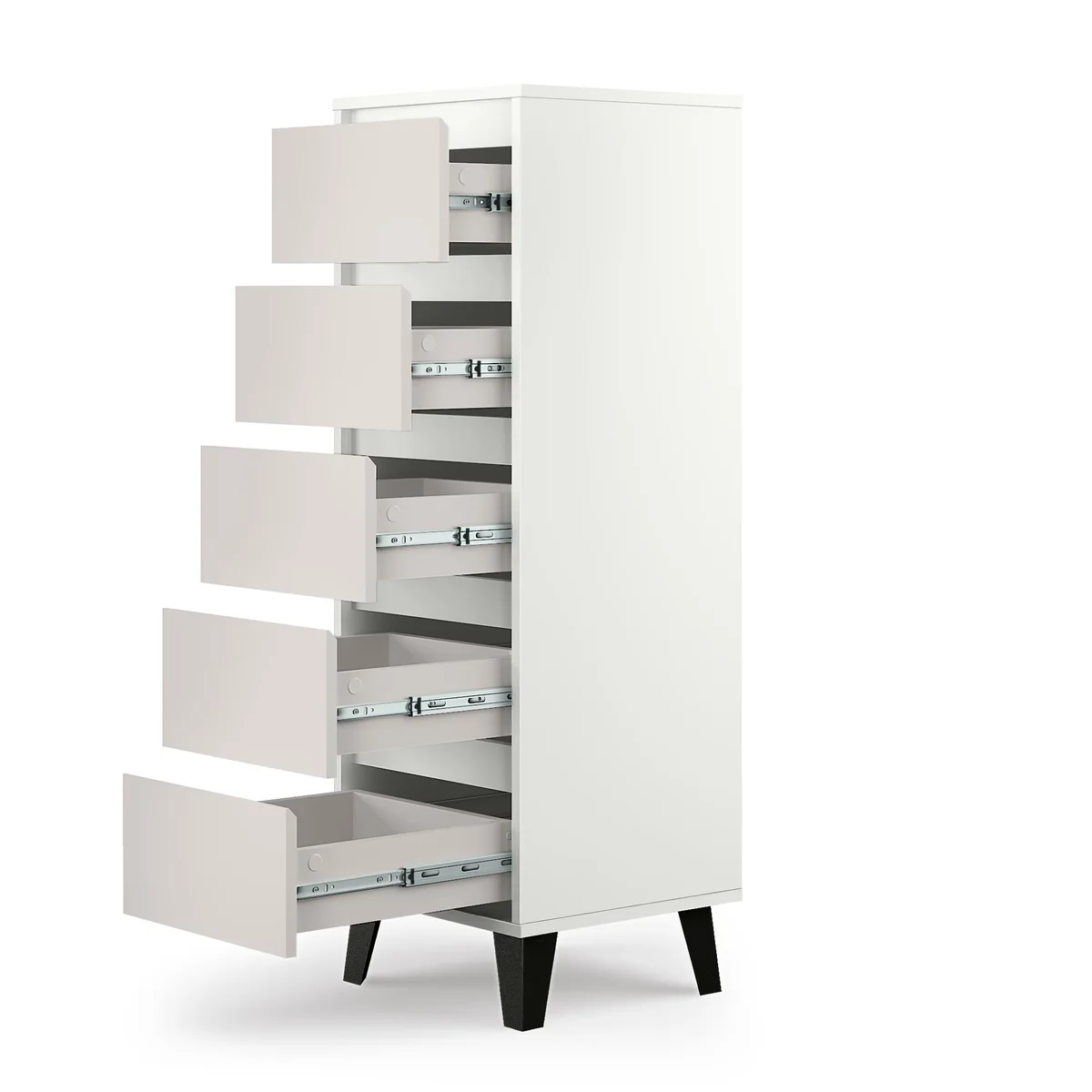 Komoda BORG 5s/40 biały / kaszmir | Mebelbos — zdjęcie 5