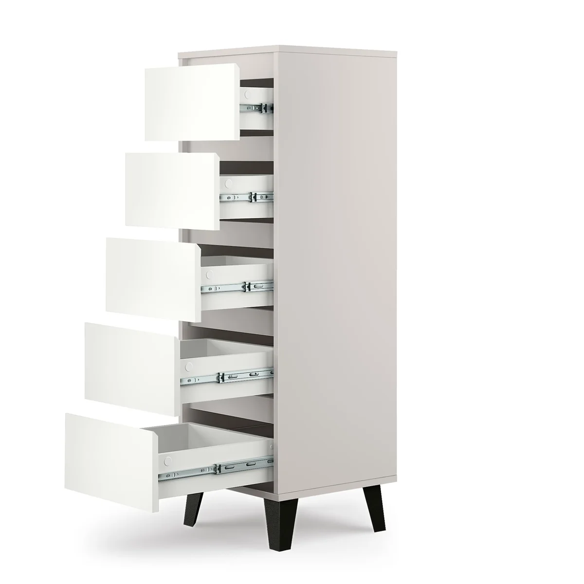 Komoda BORG 5s/40 kaszmir / biały | Mebelbos — zdjęcie 5