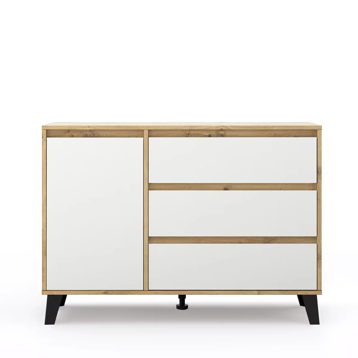 Komoda BORG 1d3s dąb artisan / biały | Mebelbos