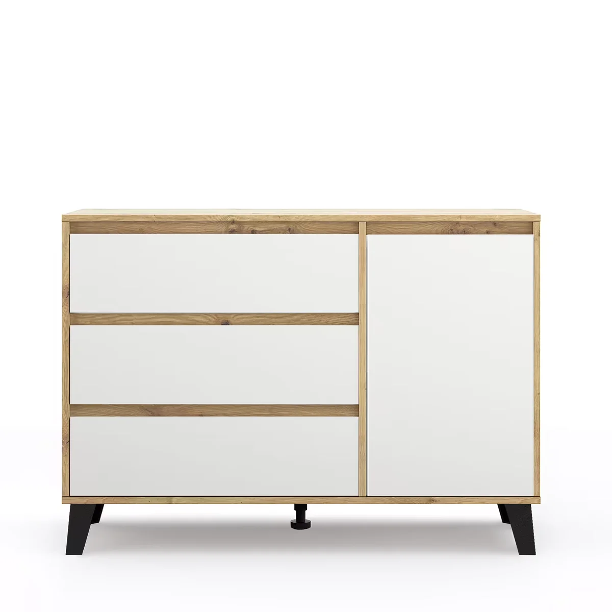 Komoda BORG 1d3s dąb artisan / biały | Mebelbos — zdjęcie 2