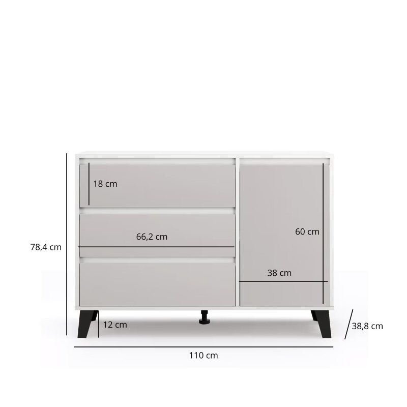 Komoda BORG 1d3s biały / kaszmir | Mebelbos — zdjęcie 6 Komoda BORG 1d3s biały / kaszmir | Mebelbos — zdjęcie 6
