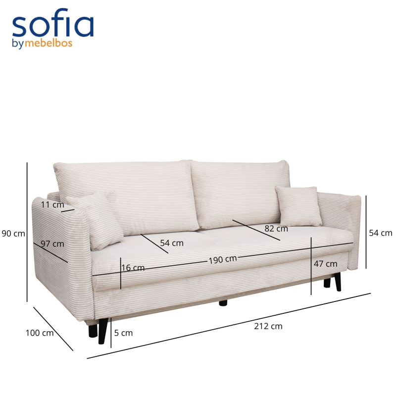 Sofa ERIS 3DL Poso100 | Mebelbos — zdjęcie 6