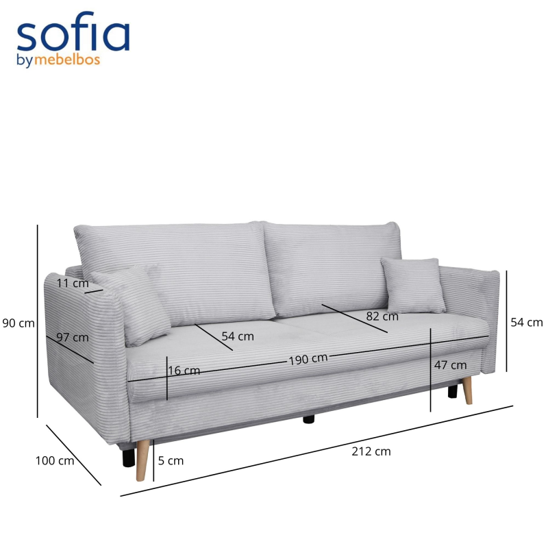 Sofa ERIS 3DL Poso55 | Mebelbos — zdjęcie 6