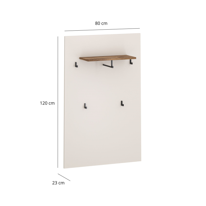 Panel EVO przedpokojowy 80 (EO13) kaszmir / dąb castello | Mebelbos — zdjęcie 3 Panel EVO przedpokojowy 80 (EO13) kaszmir / dąb castello | Mebelbos — zdjęcie 3