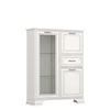 Komoda TIFFANY II z barkiem 1d1w1s1b fineline crema | Mebelbos Komoda TIFFANY II z barkiem 1d1w1s1b fineline crema | Mebelbos