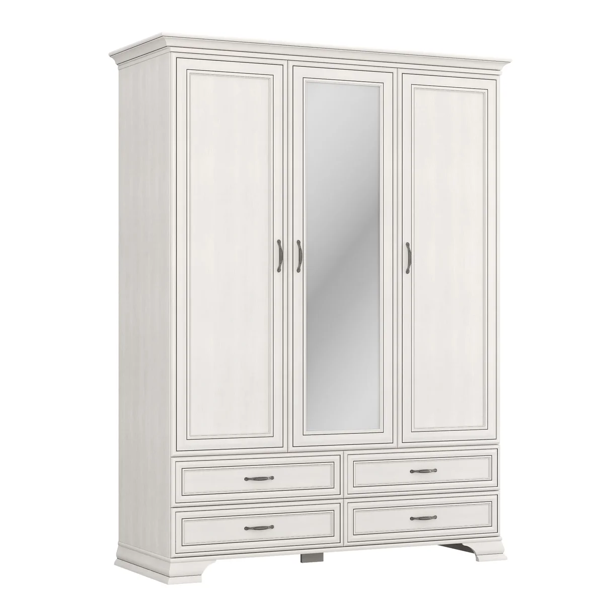 Szafa TIFFANY II z lustrem 3d4s fineline crema | Mebelbos