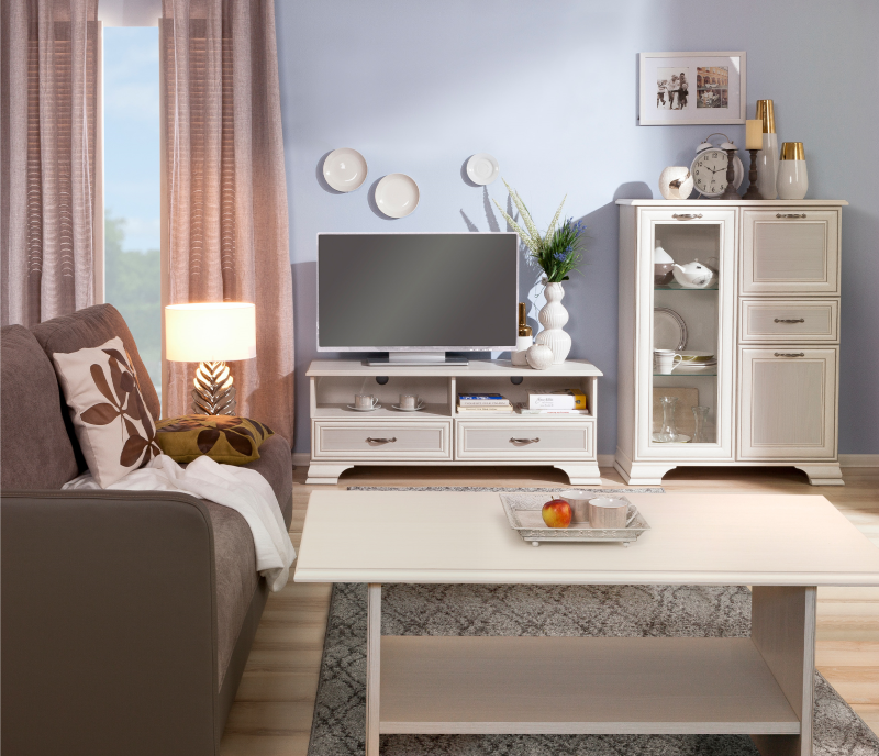 Witryna TIFFANY II 2w2s fineline crema | Mebelbos — zdjęcie 2