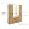 Szafa KAMI z lustrem 4d2s kaszmir / dąb artisan | Mebelbos — zdjęcie 3 Szafa KAMI z lustrem 4d2s kaszmir / dąb artisan | Mebelbos — zdjęcie 3