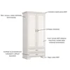 Szafa TIFFANY II 2d2s fineline crema | Mebelbos — zdjęcie 5 Szafa TIFFANY II 2d2s fineline crema | Mebelbos — zdjęcie 5