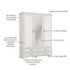 Szafa TIFFANY II z lustrem 3d4s fineline crema | Mebelbos — zdjęcie 5