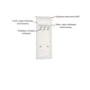 Panel TIFFANY II przedpokojowy fineline crema | Mebelbos — zdjęcie 4