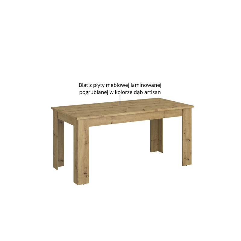 Stół AYSON rozkładany 160/210 dąb artisan | Mebelbos — zdjęcie 6 Stół AYSON rozkładany 160/210 dąb artisan | Mebelbos — zdjęcie 6