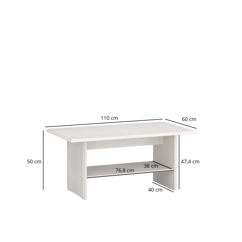 Ława TIFFANY II 110 fineline crema | Mebelbos — zdjęcie 3