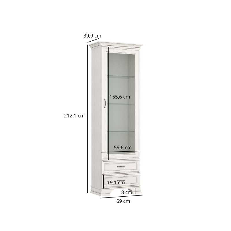 Witryna TIFFANY II 1w2s fineline crema | Mebelbos — zdjęcie 4