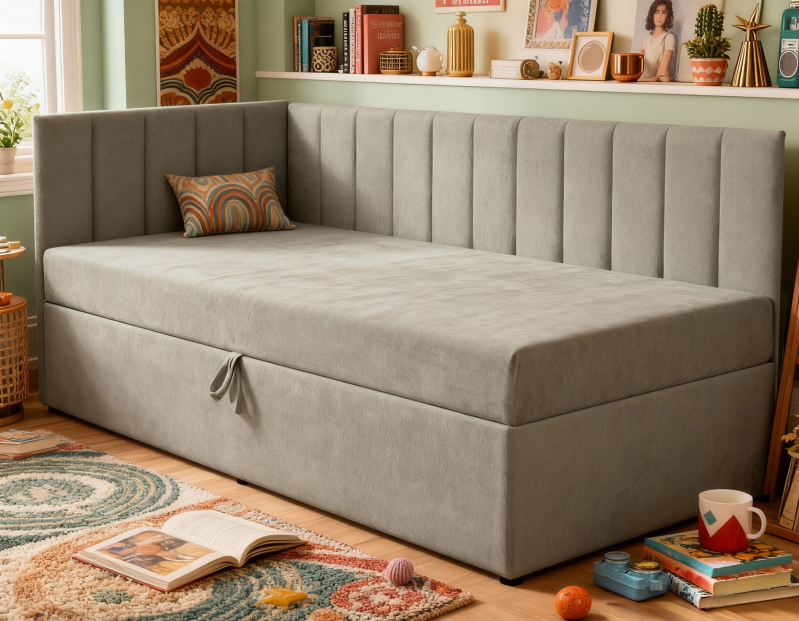 Tapczan CROPP Uttario Velvet 2972 szary | Mebelbos — zdjęcie 2 Tapczan CROPP Uttario Velvet 2972 szary | Mebelbos — zdjęcie 2