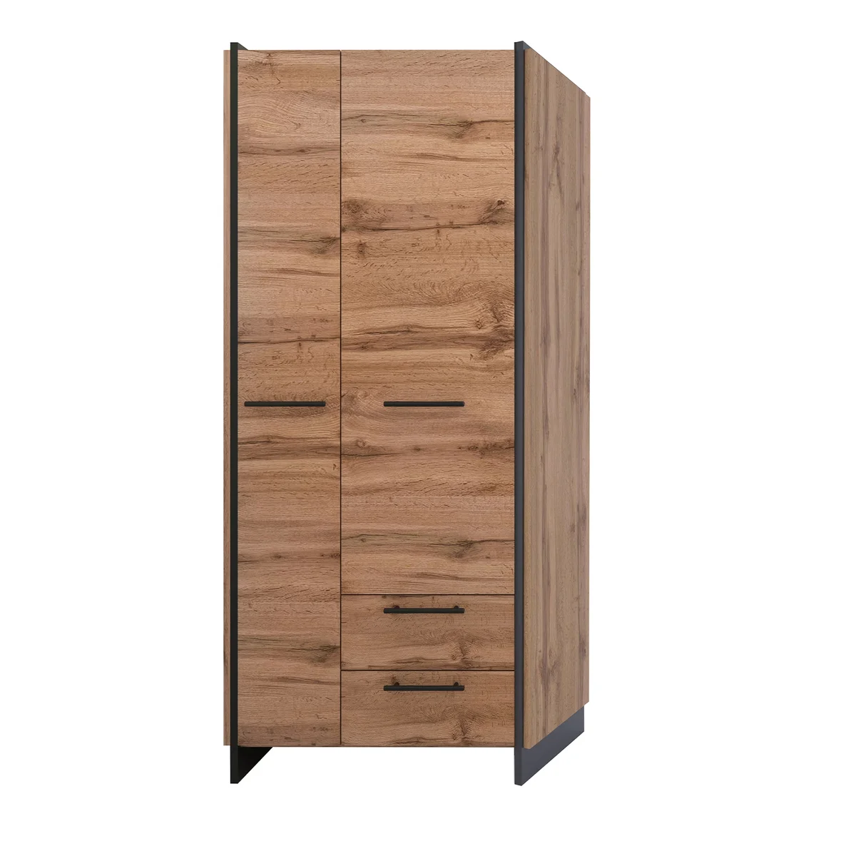 Szafa AMINO 2d2s/45 dąb wotan / czarny | Mebelbos