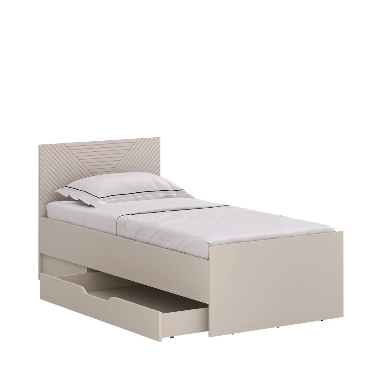 Łóżko EVO 1s/90 kaszmir / dąb castello | Mebelbos — zdjęcie 3