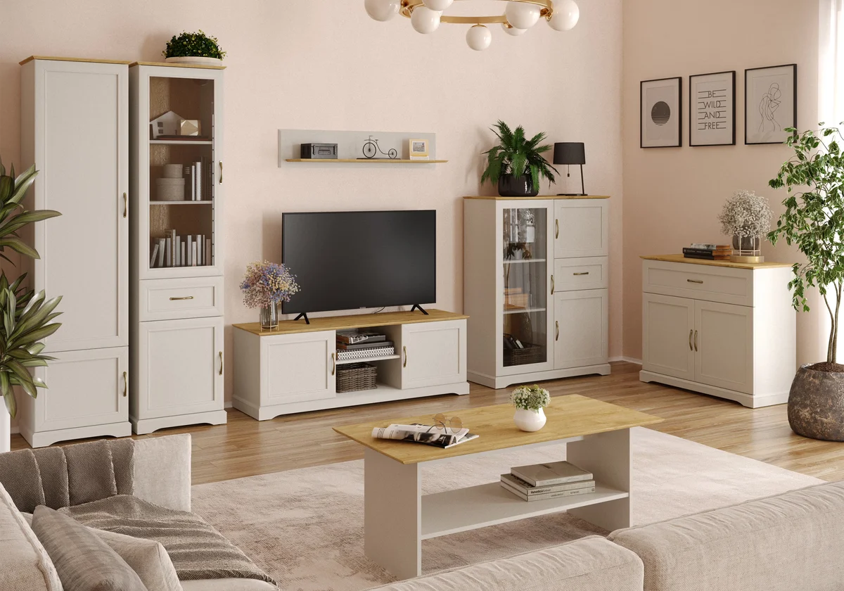 Półka SORETTO 120 kaszmir / dąb harbor | Mebelbos — zdjęcie 2