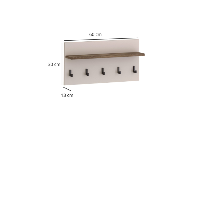 Panel EVO przedpokojowy 60 kaszmir / dąb castello | Mebelbos — zdjęcie 2 Panel EVO przedpokojowy 60 kaszmir / dąb castello | Mebelbos — zdjęcie 2