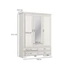Szafa TIFFANY II z lustrem 3d4s fineline crema | Mebelbos — zdjęcie 3