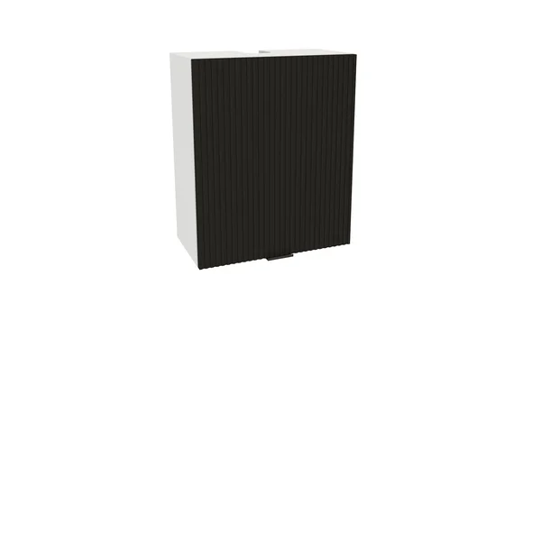 Szafka kuchenna BOSTON GOK-60 okap biały / Ryfla PVC czarny mat | Mebelbos