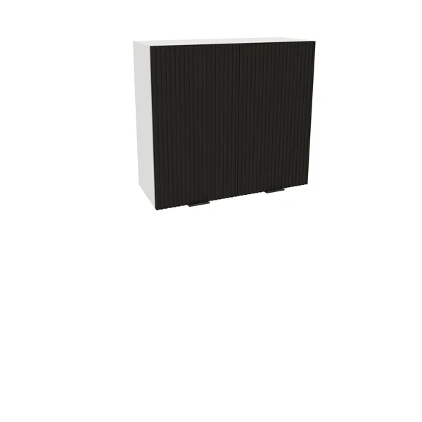 Szafka kuchenna BOSTON G2-80 biały / Ryfla PVC czarny mat | Mebelbos