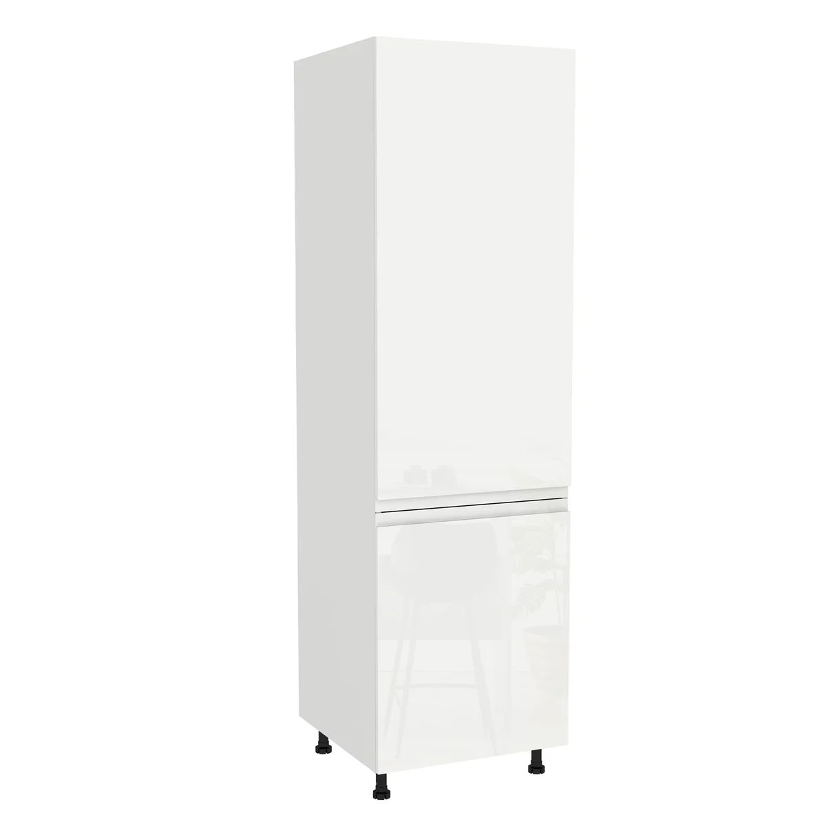 Szafka kuchenna BOSTON DL-60-197 biały / Tafla B akryl biały połysk | Mebelbos