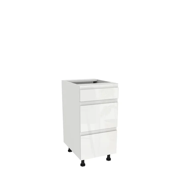 Szafka kuchenna BOSTON DSH-40-2W-1N biały / Tafla B akryl biały połysk | Mebelbos